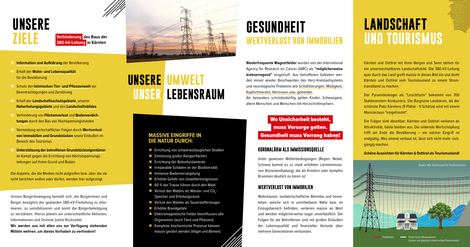 Informationsfolder — Rückseite