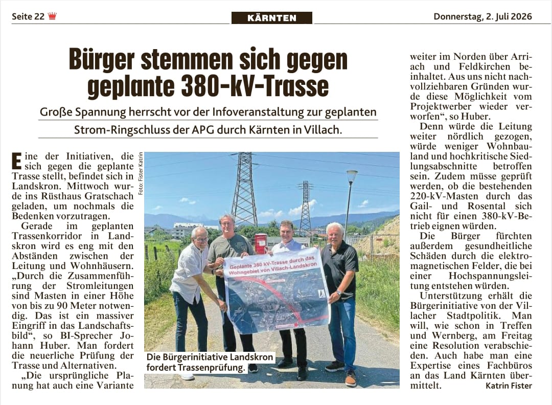 Bürger stemmen sich gegen 380kV-Trasse